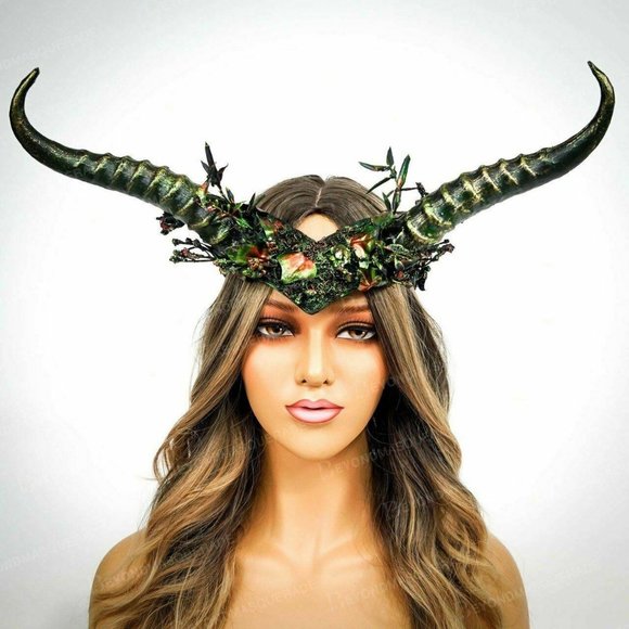 Ram horns headband masquerade headpiece halloweeen - Picture 1 of 3